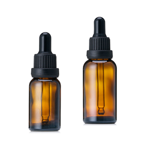 Amber-colored Glass Bottle with Essential Oil Dropper