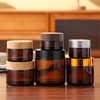 Amber-colored Face Cream Jar Glass Packaging