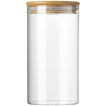 High-Borosilicate Glass Canister for Tea and Grains, Airtight Seal