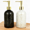 400ml Round Marble Pattern Glass Hand Wash Bottle