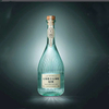 Premium Striped Glass Wine Bottle with Extended Neck