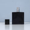 50ml glass perfume bottle black flat square