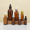 Amber-colored Glass Bottle with Essential Oil Dropper