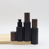 Black Frosted Emulsion Glass Bottle Cosmetic Packaging