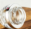 Round Transparent Glass Cream Jar