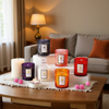 250ml Candle Jar, Colored Glass with Embossed Rim