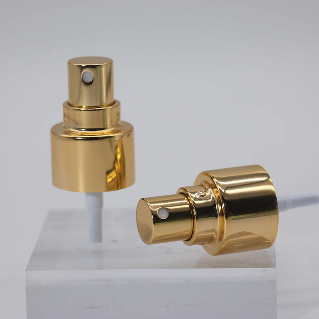 Luxury Gold Aluminum Cover Cosmetic Mist Sprayer with Cover Cap