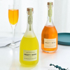 Premium Striped Glass Wine Bottle with Extended Neck