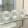 Crackle-finish Spherical Glass Light Bulb Shade for Wedding And Christmas Decorations.