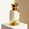 30 50 100ml Golden Mountain Base Perfume Glass Bottles, Luxury Glass Empty Snap-On Spray Bottles With Gold Cap