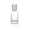 30 50 100ml Clear Round Glass Perfume Spray Bottles, Minimalist Refillable Empty Perfume Bottles With Silver Cap