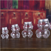 Bear-shaped glass jar packaging, suitable for food and confectionery manufacturers and dessert shops.